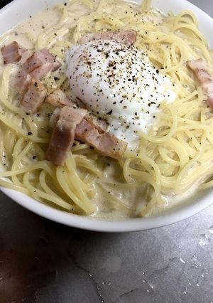 豆乳スープカルボナーラ風-レシピのメイン写真