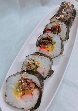 簡単な材料で作る 韓国海苔巻き キンパ-レシピのメイン写真