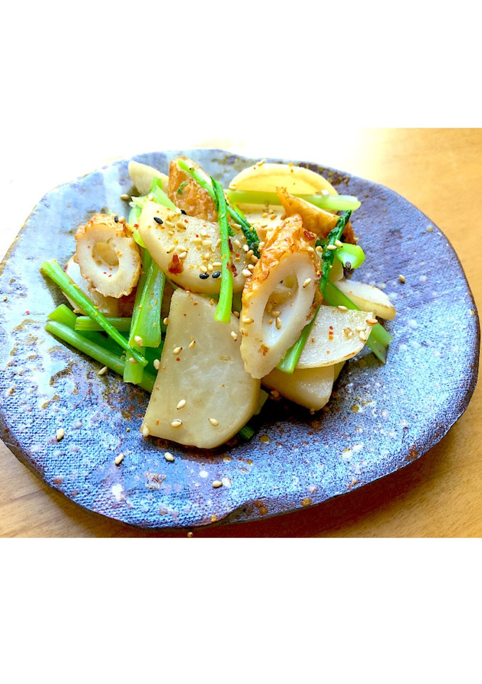 胡麻油香るちくわとかぶの炒め物-レシピのメイン写真
