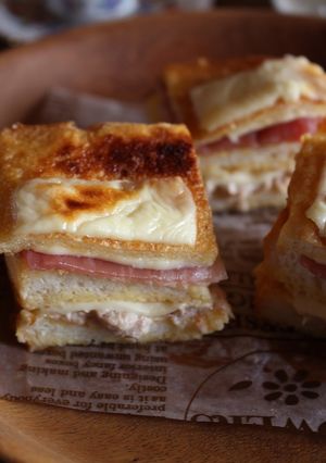 ツナマヨ+生ハムチーズでクロックケーク-レシピのメイン写真