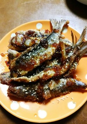 ＊飴色だれの揚げいわし＊-レシピのメイン写真