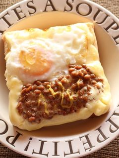 めだマヨ納豆トースト-レシピのメイン写真