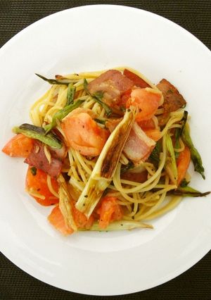 トマトとベーコンとわけぎのパスタ-レシピのメイン写真