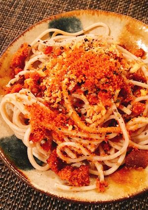 からすみ蕎麦ペペロンチーノ-レシピのメイン写真