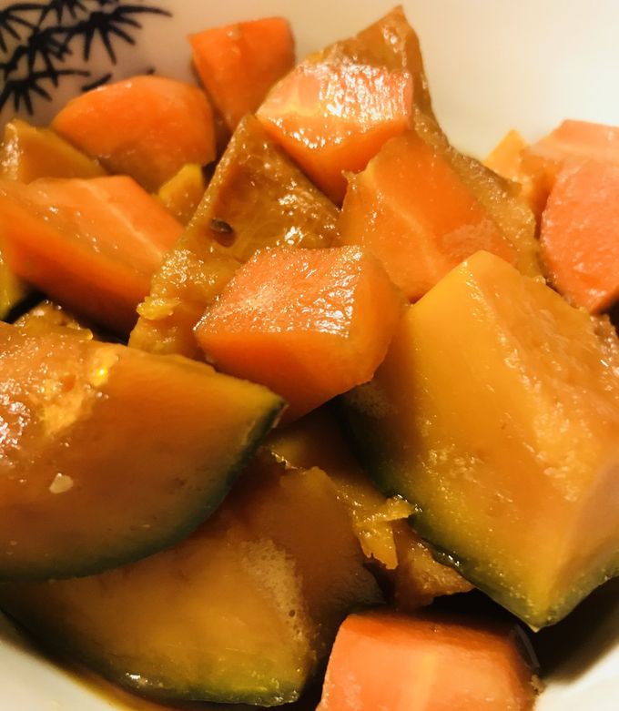 かぼちゃとにんじんの甘煮 by BistroMiti 【クックパッド】 簡単