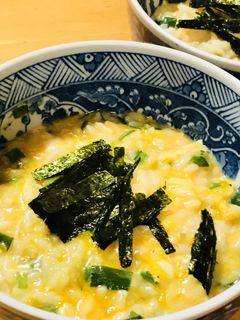 かんたんお粥●ニラ玉子粥・しじみ汁風味-レシピのメイン写真