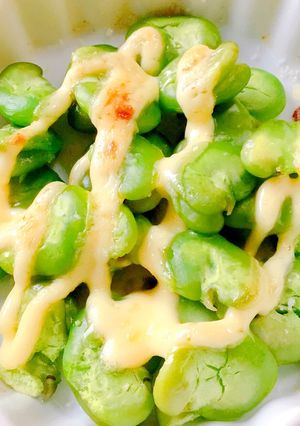 塩茹でに飽きたら→そら豆のマヨ焼き-レシピのメイン写真