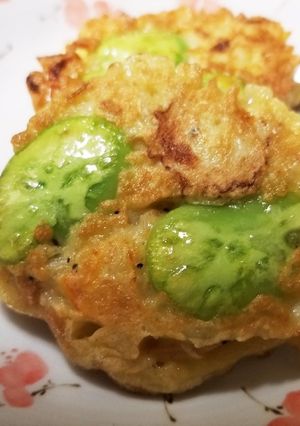 野菜たっぷり空豆のお好み焼き（弁当用）-レシピのメイン写真