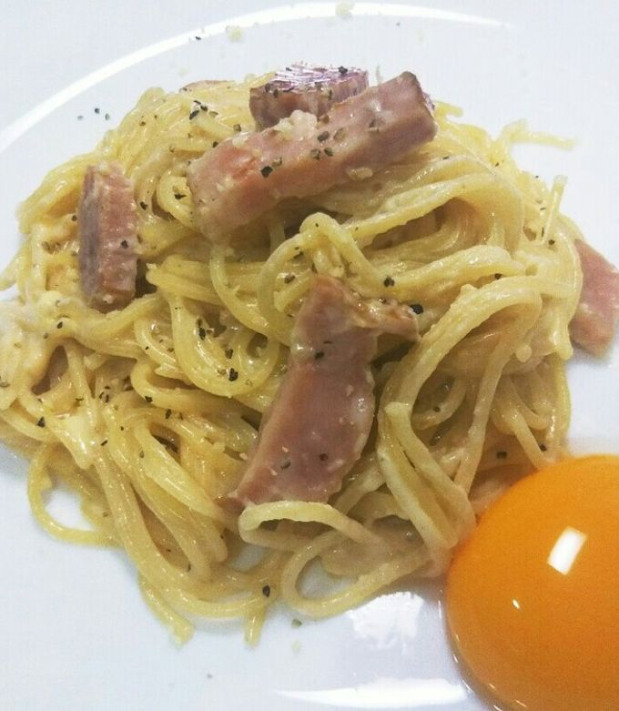 ずぼらナーラ⭐フライパン1つカルボナーラ by 夏海 空良