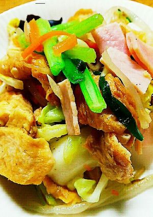 【時短】お麩と野菜の塩麹炒め-レシピのメイン写真