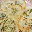 餃子の皮ピザ たらこ味