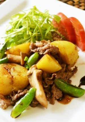 新じゃがと牛肉のバルサミコソース炒め♪-レシピのメイン写真