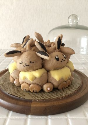 イーブイの3Dちぎりパン-レシピのメイン写真