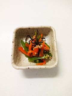 簡単作り置きピーマンとにんじんの和え物-レシピのメイン写真
