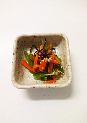 簡単作り置きピーマンとにんじんの和え物-レシピのメイン写真