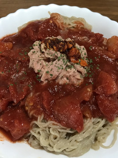 ふるる冷麺ビビン冷麺 ツナトマト風-レシピのメイン写真