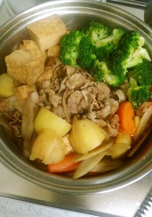 具沢山！豚小間と残り野菜の煮物-レシピのメイン写真
