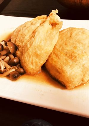 豚ひき肉とチーズの巾着煮-レシピのメイン写真