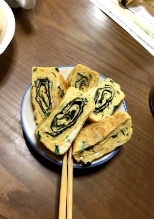 ニラと海苔の卵焼き-レシピのメイン写真