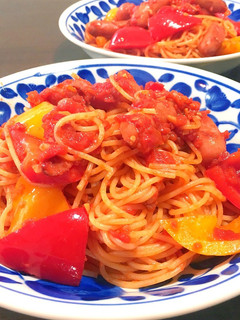 ウインナーとパプリカのトマトソースパスタ-レシピのメイン写真