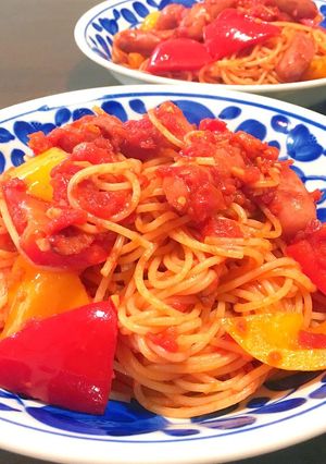 ウインナーとパプリカのトマトソースパスタ-レシピのメイン写真