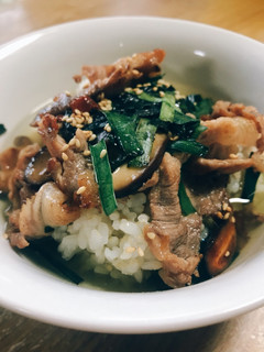 豚肉と椎茸の中華風茶漬け-レシピのメイン写真