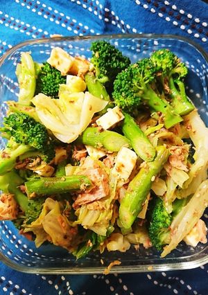 ツナ缶で旨味たっぷり春野菜サラダ-レシピのメイン写真