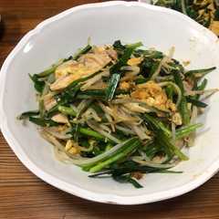 รูปของ 中華 豚 卵 ニラ もやし炒め