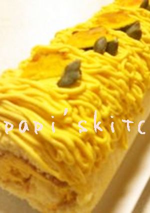 ハロウィン❤かぼちゃのロールケーキ❤-レシピのメイン写真
