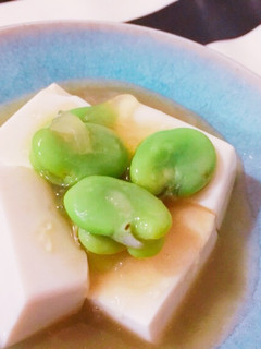 あと一品に!お豆腐と空豆の和風ジュレ-レシピのメイン写真