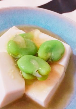あと一品に！お豆腐と空豆の和風ジュレ-レシピのメイン写真