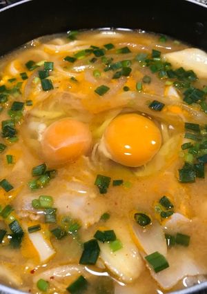 キムチ味噌煮込みうどん-レシピのメイン写真