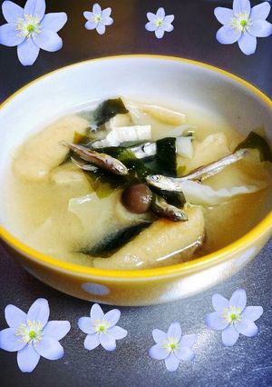 お味噌汁に小魚-レシピのメイン写真