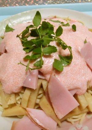 筍とハムのマヨチーズ冷製スパゲッティ-レシピのメイン写真