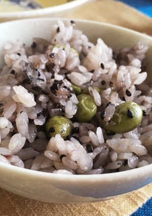 黒ごまと枝豆の炊き込みご飯-レシピのメイン写真