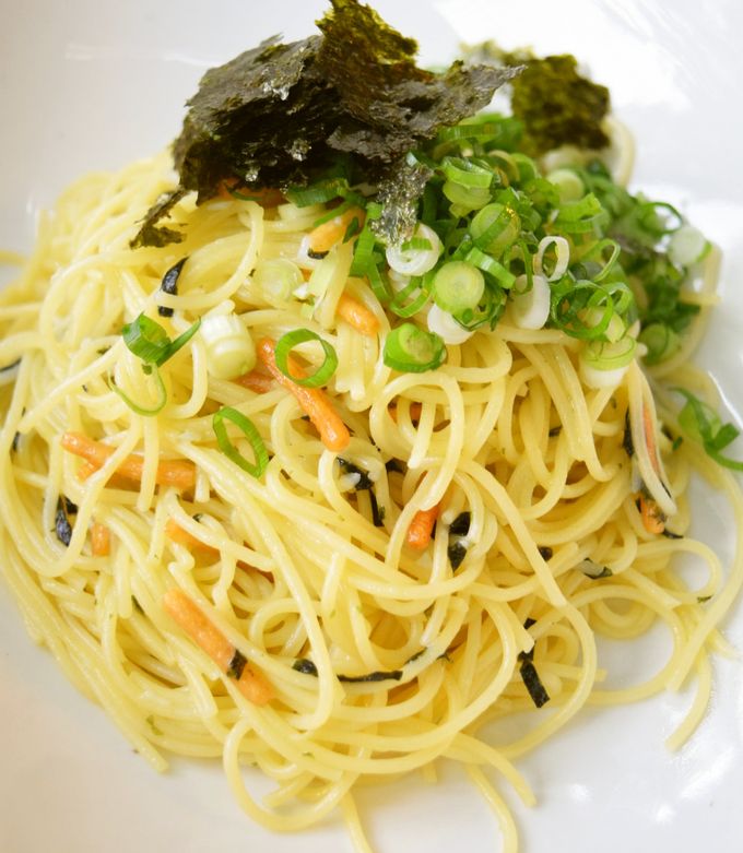 超簡単＊お茶漬けの素で和風パスタ by ukulele大好き 【クックパッド