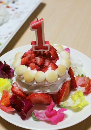 子供喜ぶベビーダノンケーキ-レシピのメイン写真