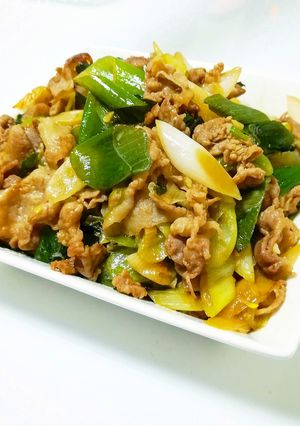 台湾料理の豚ネギ炒め （蔥爆豬肉）-レシピのメイン写真