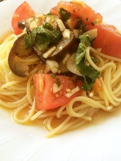 トマト、なす、しめじのヘルシーパスタ-レシピのメイン写真