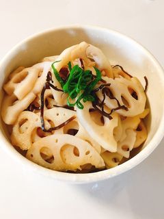 レンコンと塩昆布和え-レシピのメイン写真