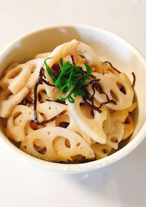 レンコンと塩昆布和え-レシピのメイン写真