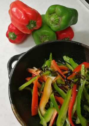 パリパリピーマンの塩昆布和え-レシピのメイン写真