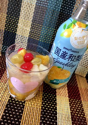 わらび餅でフルーツポンチ♡-レシピのメイン写真