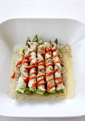 レンジで簡単調理♪【アスパラ豚巻き】-レシピのメイン写真