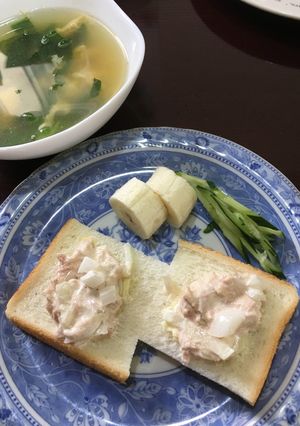 新玉ねぎとツナのオープンサンド-レシピのメイン写真