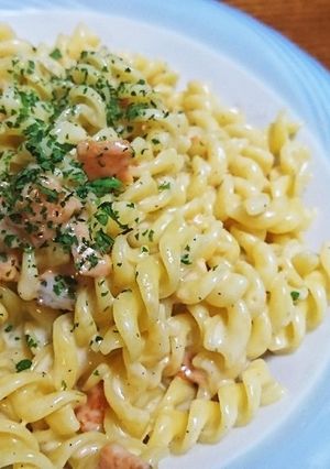 簡単！スモークサーモンのクリームパスタ-レシピのメイン写真