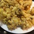 ニンニクと豚ヒレ肉のかき揚げ