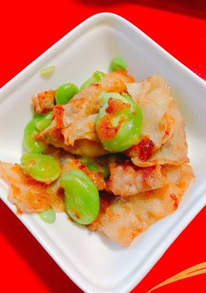 おかずになる空豆と豚バラ薄切り肉炒め-レシピのメイン写真