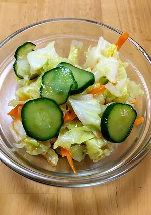 給食のゆで野菜（サラダ）洋風ドレッシング-レシピのメイン写真