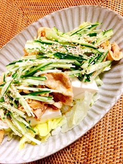 冷しゃぶ梅ソース〜豆腐サラダ〜-レシピのメイン写真